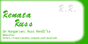 renata russ business card